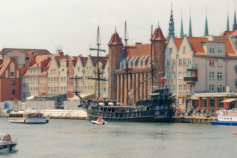 4 - The Black Pearl, a tourist galleon designed to look like a pirate ship, moored on the Motława River in Gdańsk
